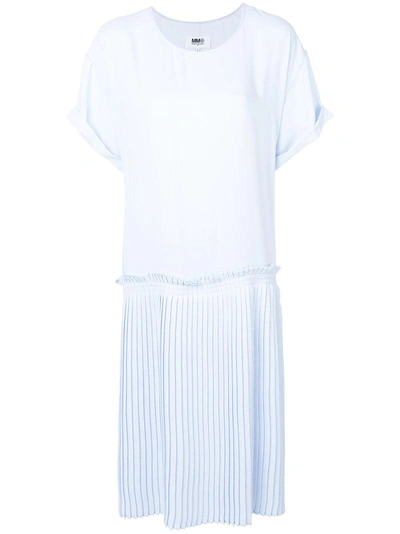 Mm6 Maison Margiela Oversized Shift Dress - Blue