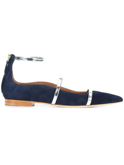 Malone Souliers Robyn Ballerinas In Blue