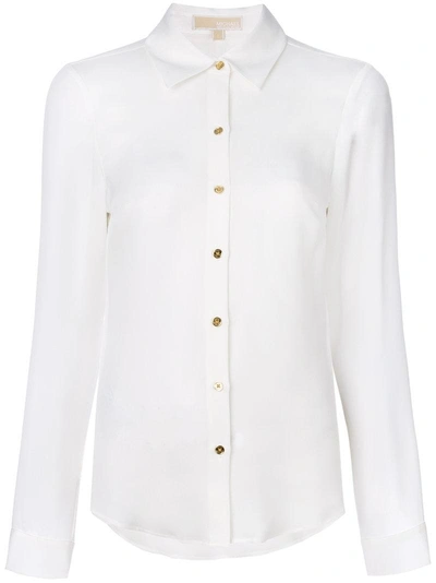 Michael Michael Kors Buttoned Silk Shirt - White