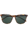 Saint Laurent Eyewear Tortoiseshell Square Sunglasses - Brown