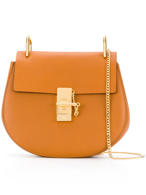 Chloé Drew Small Leather Shoulder Bag In Brown | ModeSens