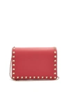 Valentino Garavani Rockstud Leather Clutch In 0ho Shadow