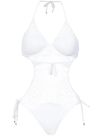 Amir Slama Knit Sling Bikini - White
