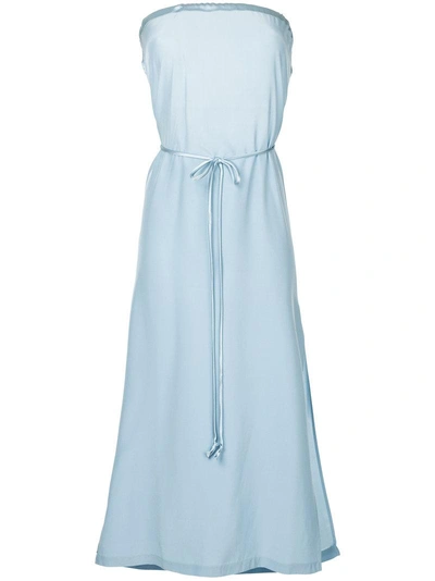 Kacey Devlin Strapless Midi Dress - Blue