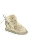 Gianvito Rossi Shearling Booties In Cashmere
