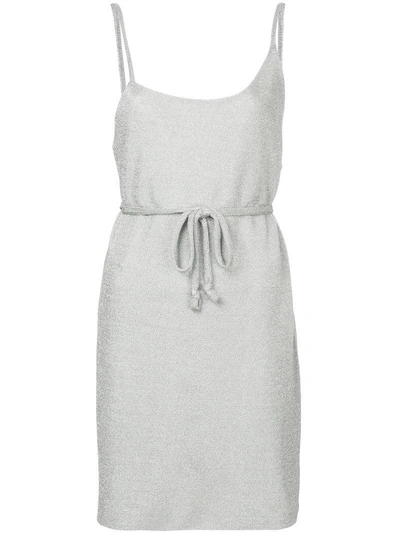 Kacey Devlin Asymmetric Mini Dress - Metallic
