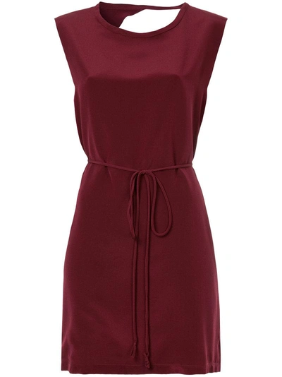 Kacey Devlin Tie Waist Dress - Red