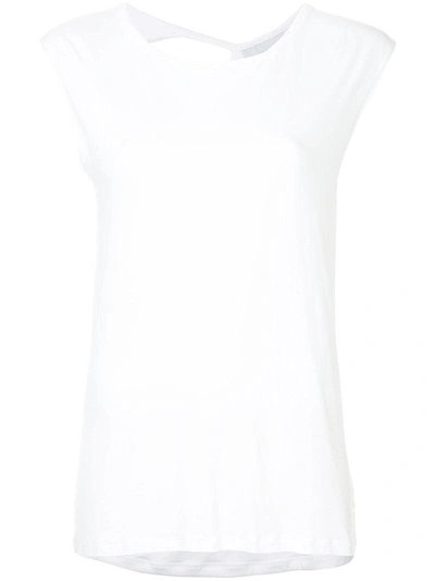 Kacey Devlin Exposed Shoulder Blade Top - White