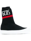 Gcds Ss18w011000 Logo Sneakers02 In Black