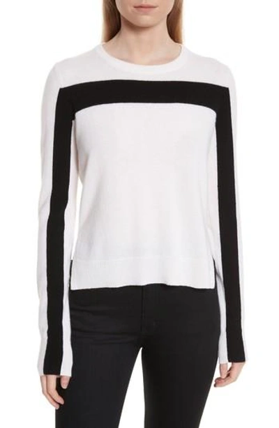 Equipment Shirley Cashmere Sweater In Ivory/ Black
