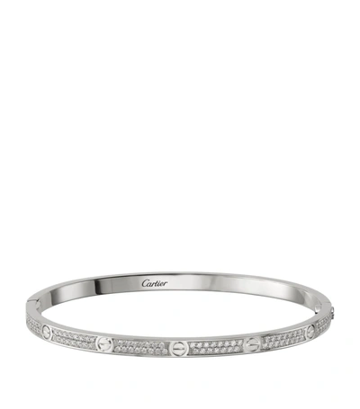 Cartier 18kt White Gold Love Diamond Bracelet
