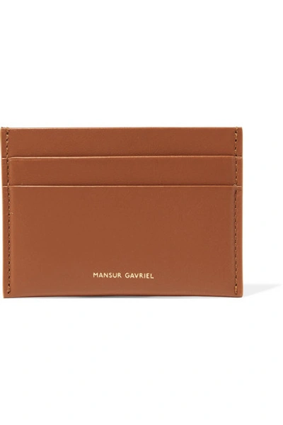 Mansur Gavriel Leather Card Holder In Blu