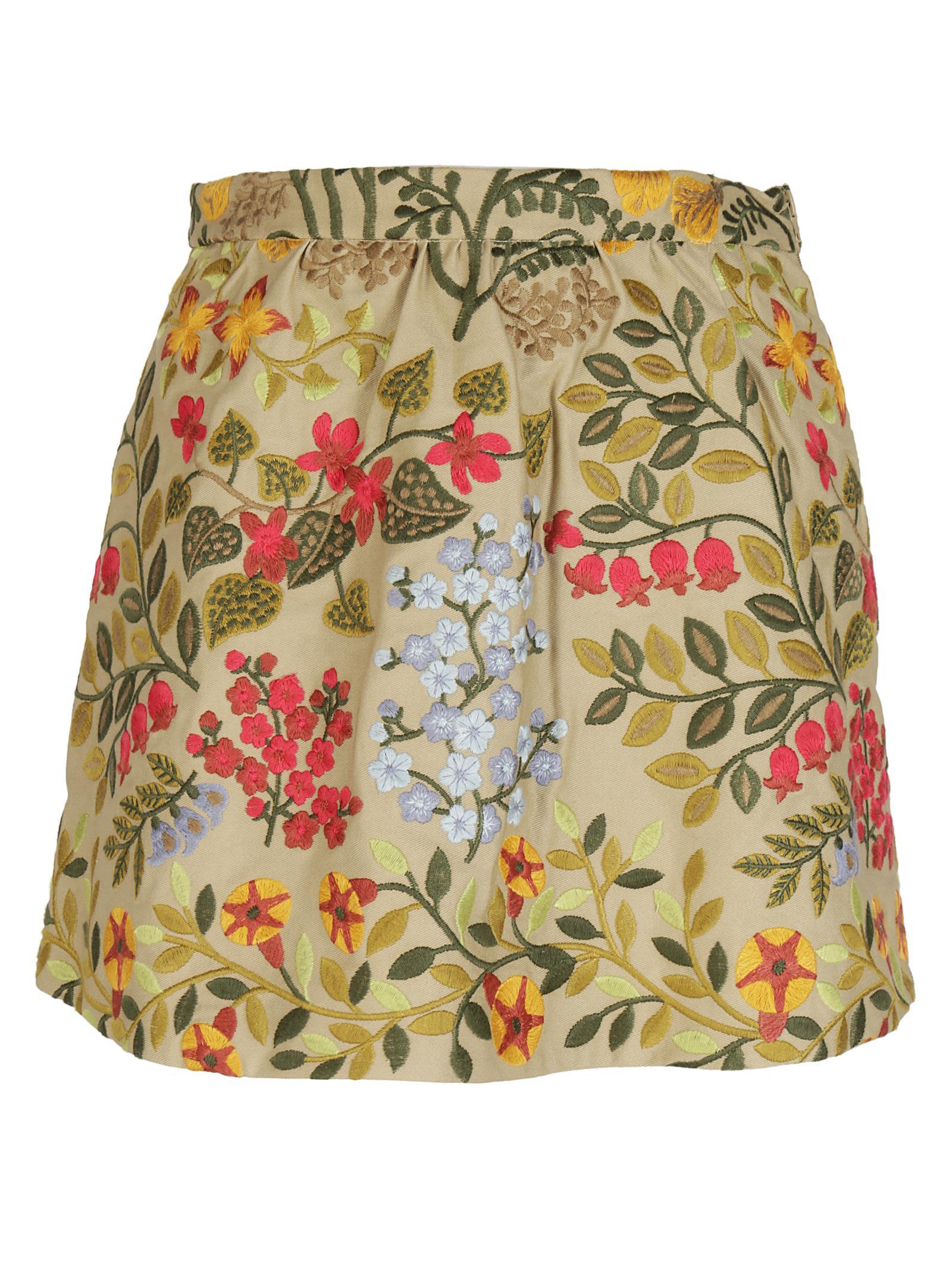 Red Valentino Floral Shorts In Rope | ModeSens