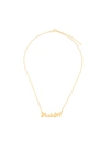 True Rocks F Quote Chain Necklace In Metallic