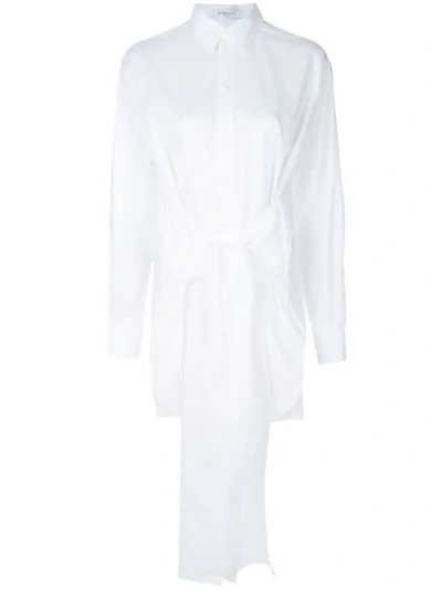 Givenchy Waist Tie Shirt In White