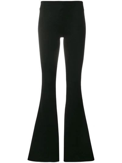 Galvan Flared-leg Jersey Trousers In Black