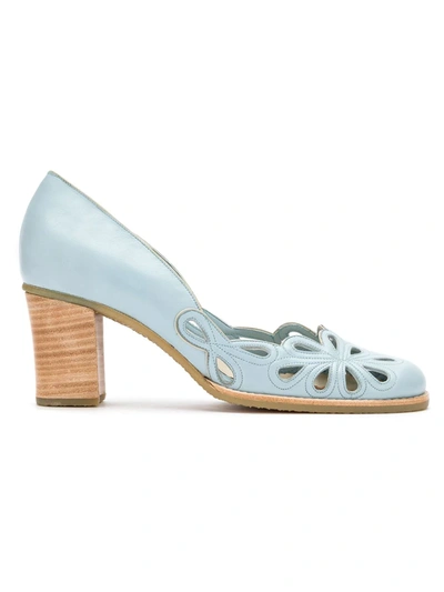 Sarah Chofakian Cut Out Details Pumps In Blue