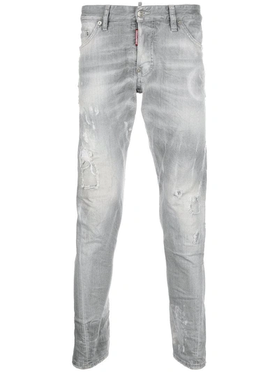 Dsquared2 Sexy Twist Distressed Jeans In Grey | ModeSens