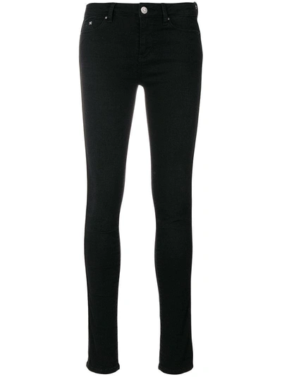 Karl Lagerfeld Zip Detail Skinny Jeans In Black