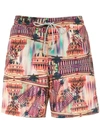 Lygia & Nanny Gil Elastic Swim Shorts In Pink