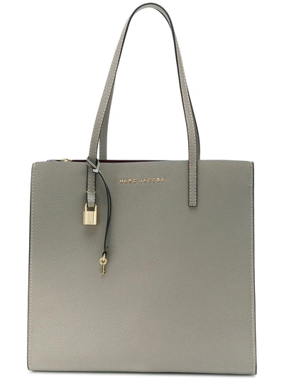 Marc Jacobs | The Mini Grind Tote Bag In White Glow Cow Leather In Black