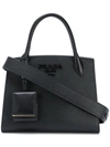 Prada Small Paradigm Tote Bag In Black