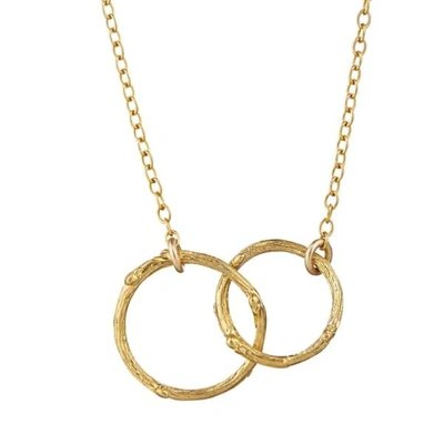 Chupi Just The Two Of Us Hawthorn Twig Circle Necklace In Gold