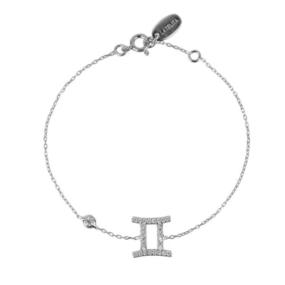 Latelita London Zodiac Horoscope Star Sign Bracelet Gemini Silver