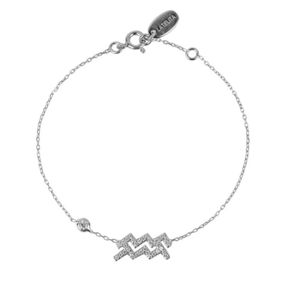Latelita London Zodiac Horoscope Star Sign Bracelet Aquarius Silver