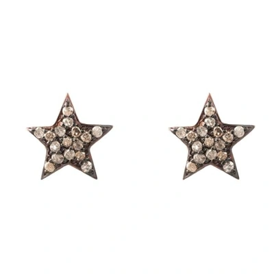 Latelita London Diamond Star Stud Earring Rosegold