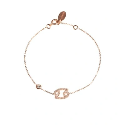 Latelita London Zodiac Horoscope Star Sign Bracelet Cancer Rosegold In Gold
