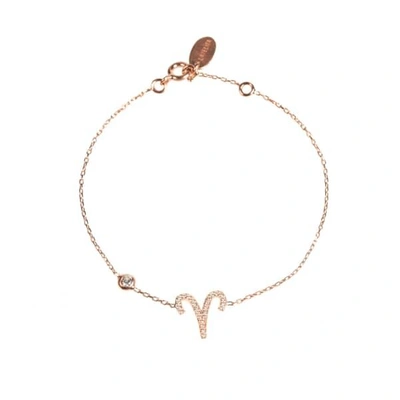 Latelita London Zodiac Horoscope Star Sign Bracelet Aries Rosegold In Gold