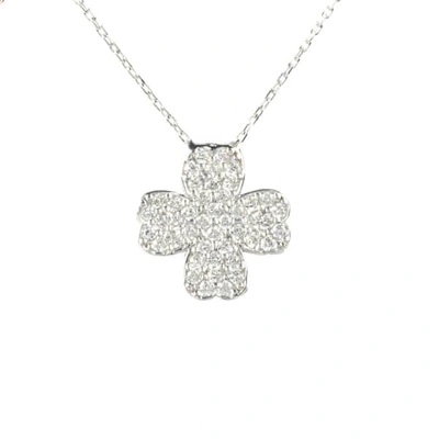 Latelita London Lucky Four Leaf Clover Necklace Silver