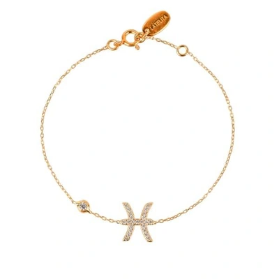 Latelita London Zodiac Horoscope Star Sign Bracelet Pisces Gold