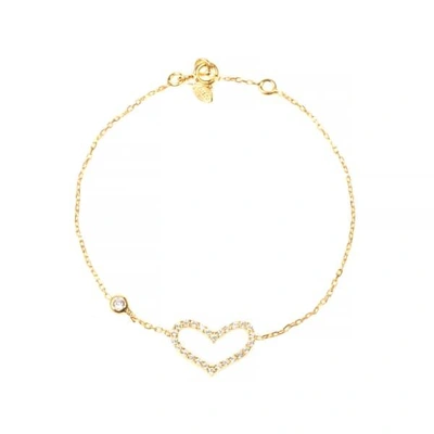 Latelita London Open Heart Bracelet Gold