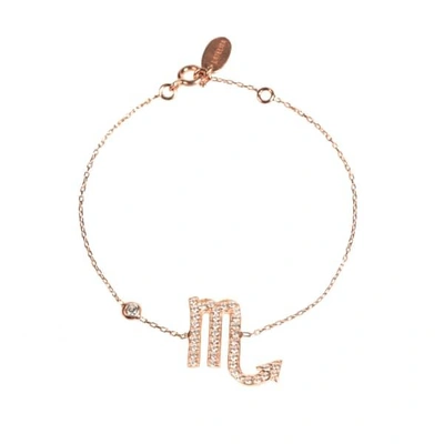 Latelita London Zodiac Horoscope Star Sign Bracelet Scorpio Rosegold In Gold