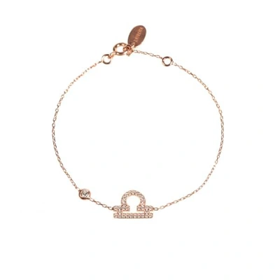 Latelita London Zodiac Horoscope Star Sign Bracelet Libra Rosegold In Gold