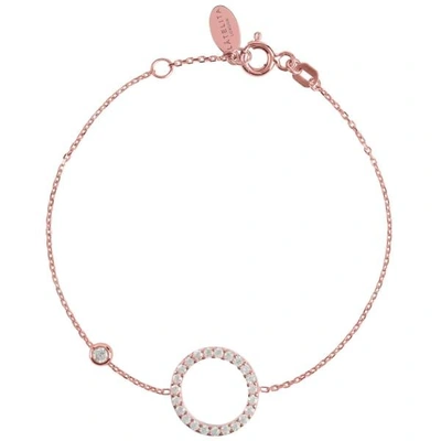 Latelita London Halo Sparkling Circle Bracelet Rosegold