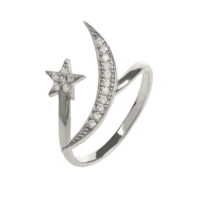 Latelita London Moon & Star Ring Sterling Silver
