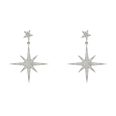 Latelita London Petite Star Burst Drop Earring Silver