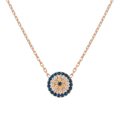 Latelita London Evil Eye Necklace Rosegold In Gold