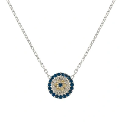 Latelita London Evil Eye Necklace Silver