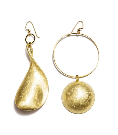 Mounser Jewelry Gold Lunar Asymmetric Earrings