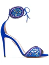 Aquazzura Jaipur 105 Sandals In Blue