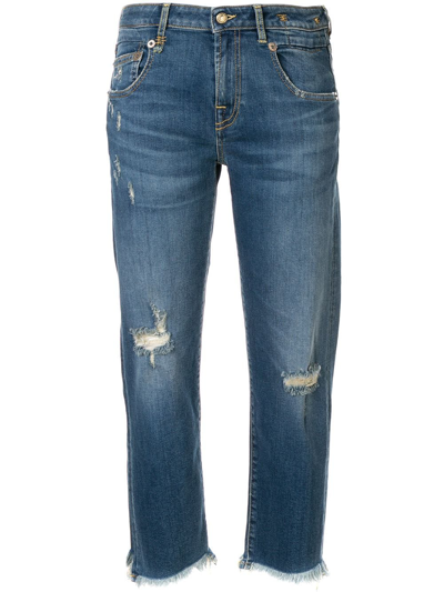 R13 Boy Distressed Straight-leg Jeans In Baylis With Rips