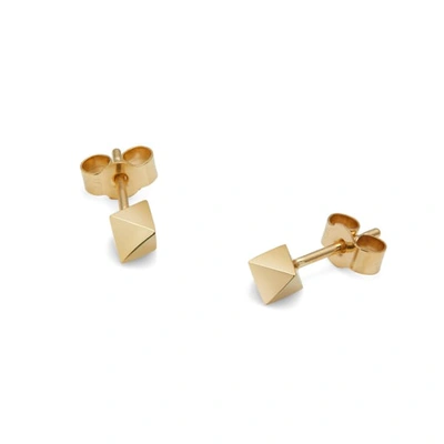 Myia Bonner Gold Octahedron Stud Earrings