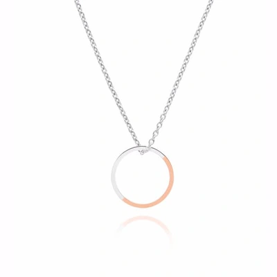 Myia Bonner Two-tone 9k Rose Gold & Silver Two Tone Circle Necklace