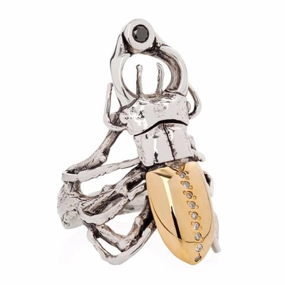 Yasmin Everley Jewellery Gilded Stag Beetle Ring