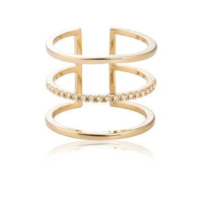 Astrid & Miyu Triple Bewitched Ring Gold