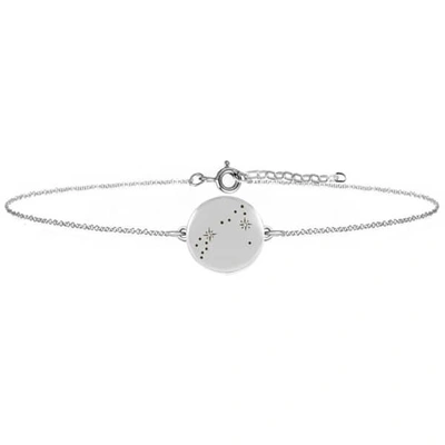 No 13 Pisces Zodiac Constellation Bracelet Diamonds & Silver